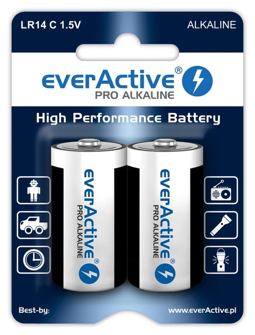 2 x EVERACTIVE PRO LR14/C ALKALNE BATERIJE (BLISTER)