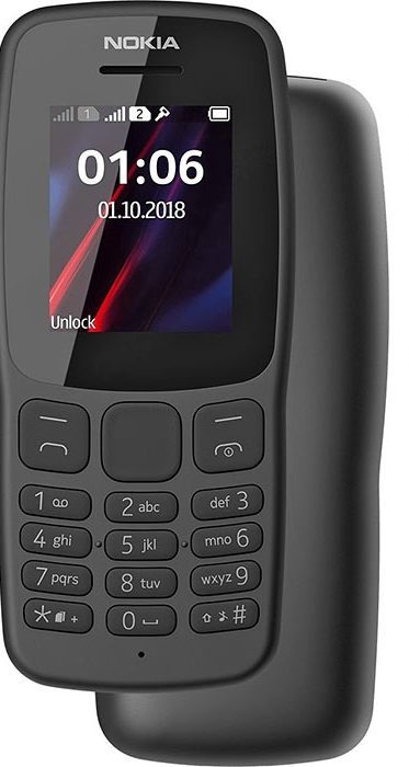 NOKIA 106 (2018) DUAL CRNA (NEMA HR. MENU)