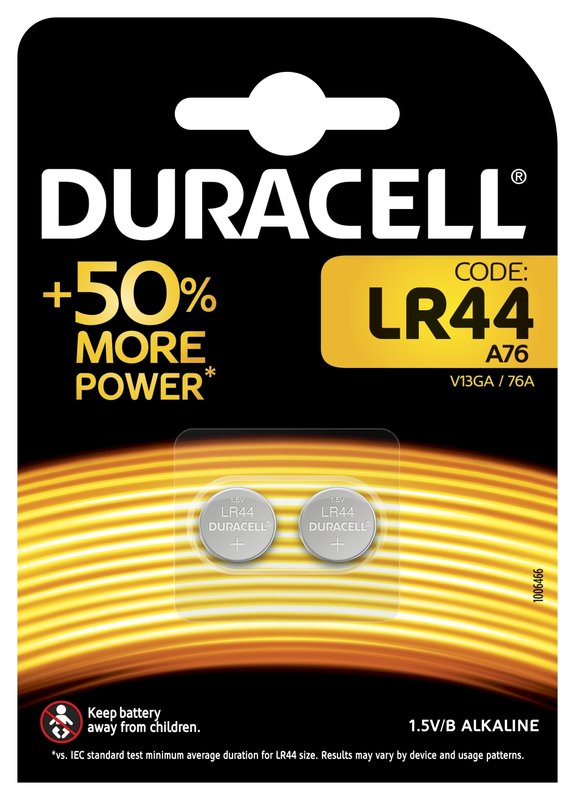 DURACELL ALKALNA BATERIJA, G13, LR44 BLISTER 2 KOM