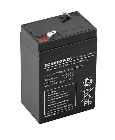 AGM EUROPOWER BATERIJA 6V 4,5Ah