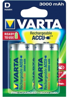 VARTA PUNJIVE BATERIJE 2 x R20 3000 mAh (NAPUNJENE) Ni-Mh