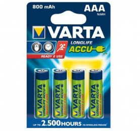 VARTA; PUNJIVE BATERIJE 4 x R03, 800 mAh (NAPUNJENE) Ni-Mh