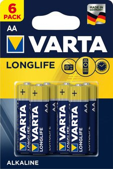 VARTA LONGLIFE ALKALNA BATERIJA 6 x LR6  (AA), 1.5V BLISTER