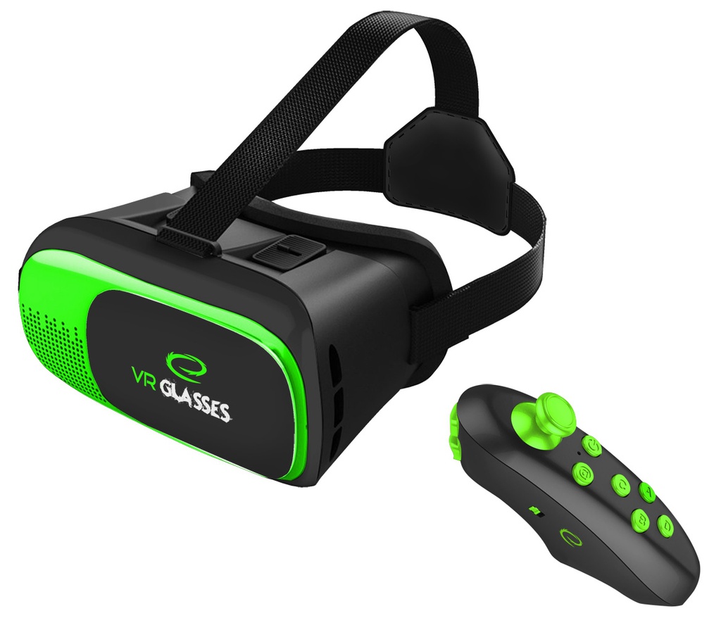ESPERANZA VR 3D NAOČALE APOCALYPSE SA BT KONTROLEROM BLACK/GREEN