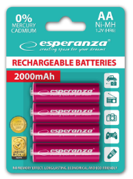 ESPERANZA PUNJIVE BATERIJE Ni-Mh EZA104R  4 x R06 2000 mAh