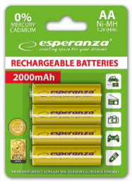 ESPERANZA PUNJIVE BATERIJE Ni-Mh EZA104Y  4 x R06 2000 mAh