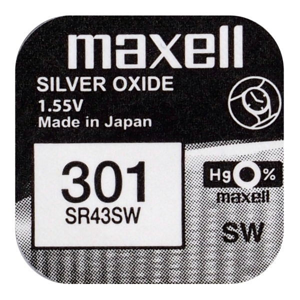 MAXELL DUGMASTA BATERIJA 301, 386, SR 43, 186