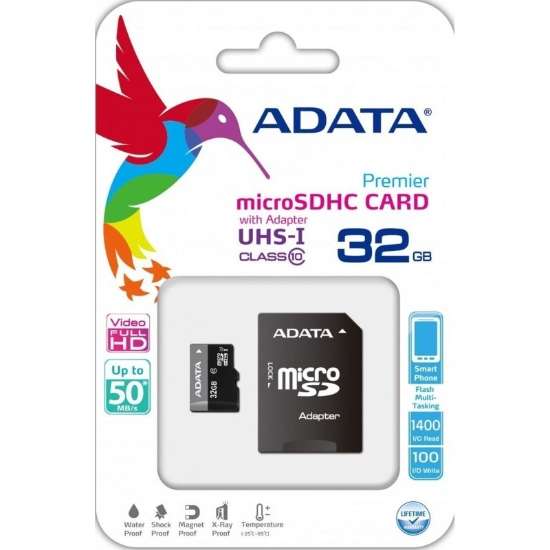 ADATA PREMIER 32GB MEMORIJSKA KARTICA UHS-1/CLASS10 + ADAPTER