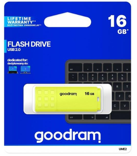 GOODRAM UME2-0160Y0R11 16GB USB2.0 YELLOW
