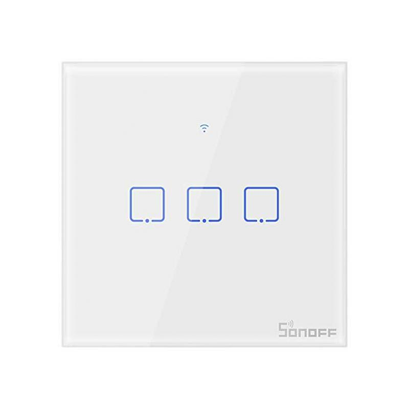 SONOFF T1EU3C-TX, SMART WI-FI APP i RF REMOTE SKLOPKA ZA SVJETLO, BIJELA, 3 GRUPE TROŠILA