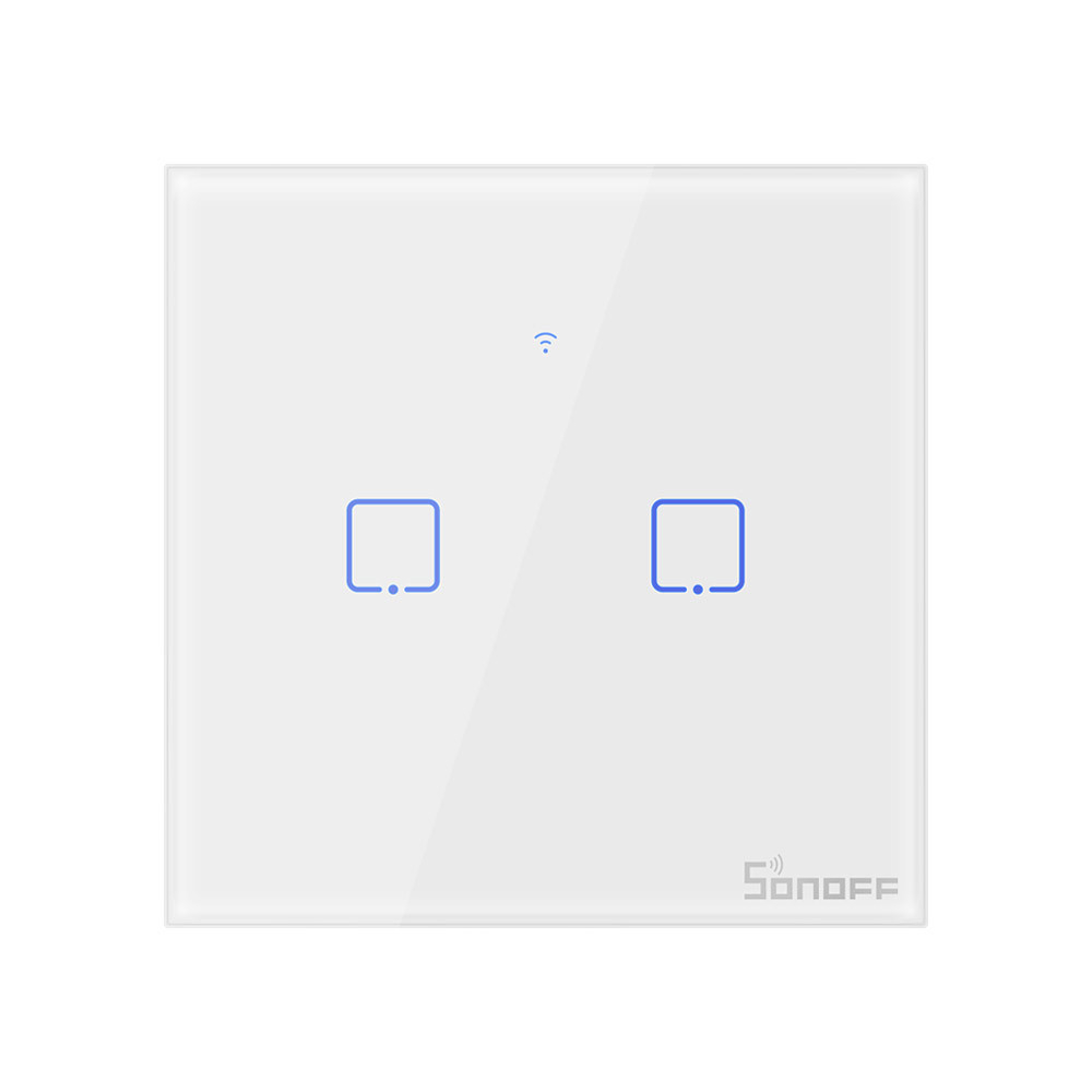 SONOFF T0EU2C-TX, SMART WI-FI APP i RF REMOTE SKLOPKA ZA SVJETLO BIJELA