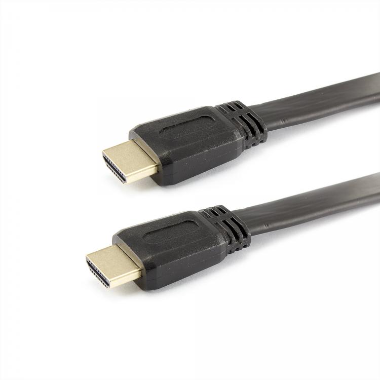 KABEL SBOX HDMI-HDMI 1.4 FLAT M/M 1,5 M CRNI HDMI-FLAT-15B/R