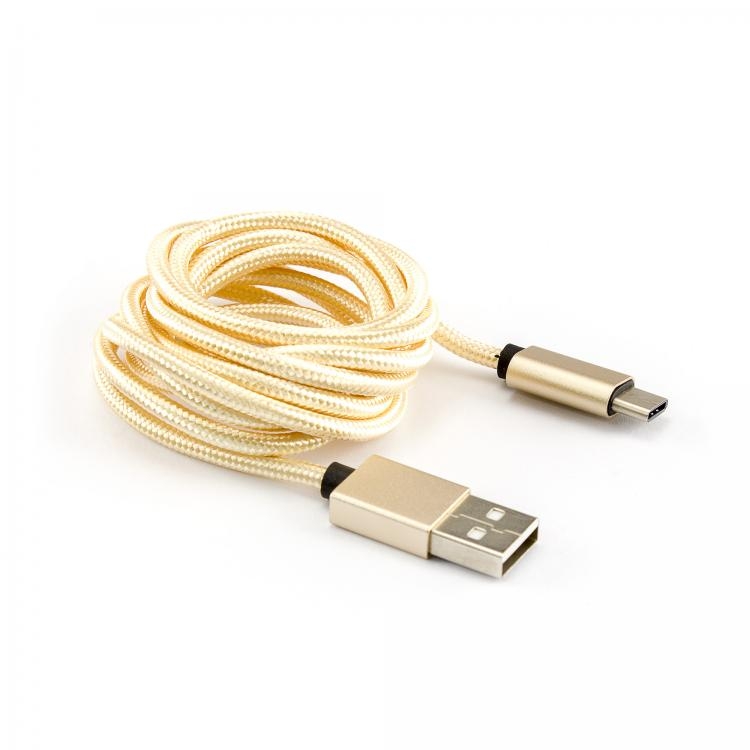 KABEL SBOX USB -&gt; USB TYPE C M/M 1,5M ZLATNI USB-TYPEC-15G