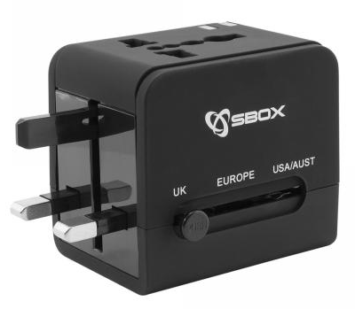 SBOX UNIVERZALNI PUTNI PUNJAČ TA -23 (UK / EU / USA)