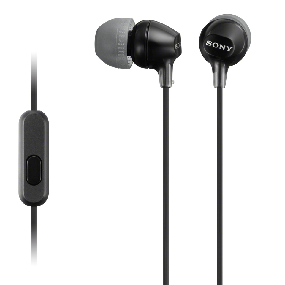 SONY SLUŠALICE MDR-EX15AP/B S MIKROFONOM CRNE
