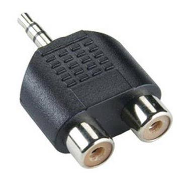 SBOX ADAPTER 3.5mm -&gt; 2 x RCA M/F AD.3,5M-2RCAF/R