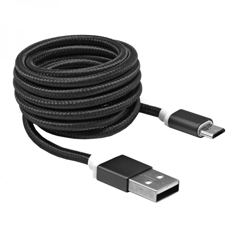 KABEL SBOX USB->MICRO USB M/M 1,5M USB-10315B, CRNI