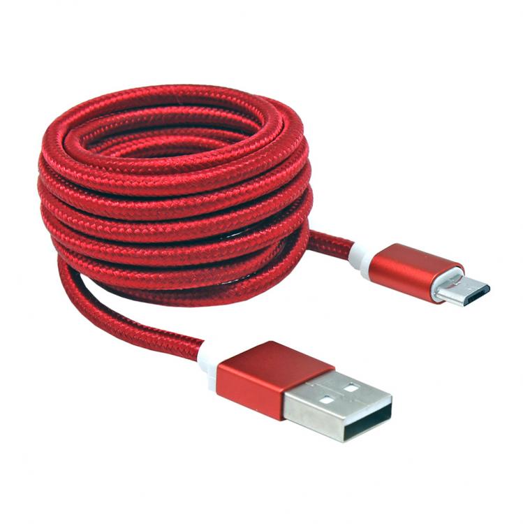 KABEL SBOX USB-&gt;MICRO USB M/M 1,5M USB-10315R, CRVENI
