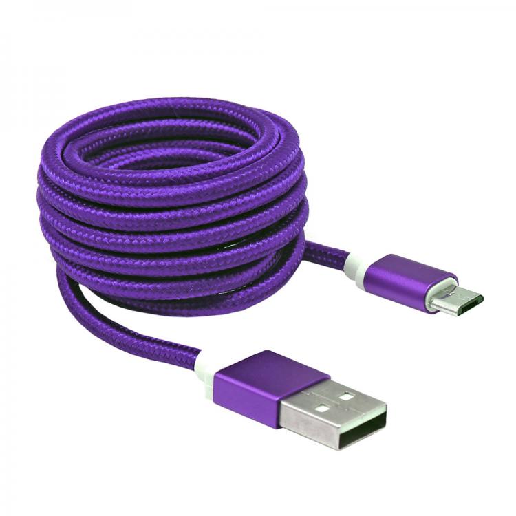 KABEL SBOX USB-&gt;MICRO USB M/M 1,5M USB-10315U, LJUBIČASTI