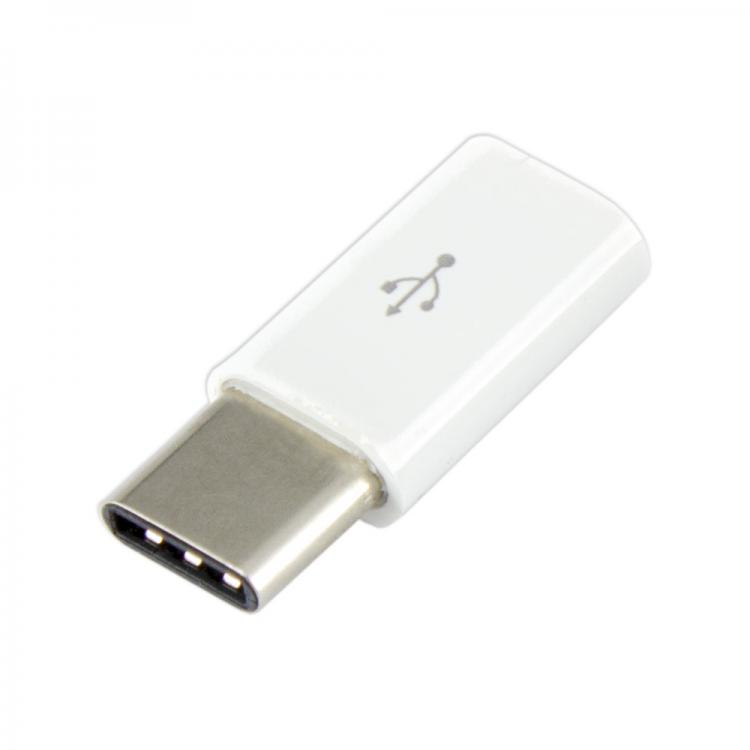 ADAPTER SBOX MICRO USB 2.0 F. -> TYPE C M. Bijeli AD.USB-C W/R