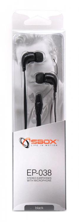 SLUŠALICE SBOX EP-038 CRNE