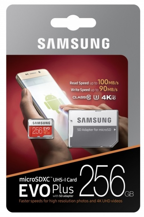 SAMSUNG MICRO SD MEMORIJA 256GB EVO PLUS CL10 + ADAPT SD