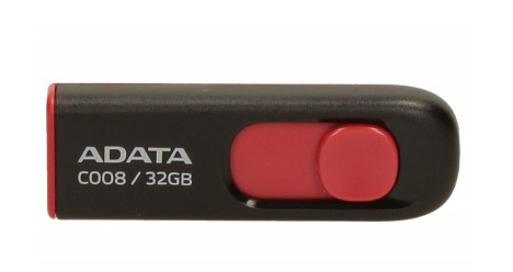 ADATA USB MEMORIJA 2.0 CLASSIC C008 32GB BLACK - RED