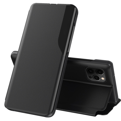 TORBICA PREKLOPNA KOŽNA SIDE DISPLAY ZA IPHONE 12 PRO MAX BLACK