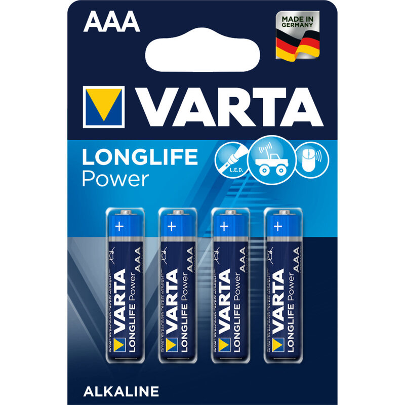 VARTA LONGLIFE POWER ALKALNA BATERIJA 4 X LR03 (AAA) 1,5 V MIGNON BLISTER