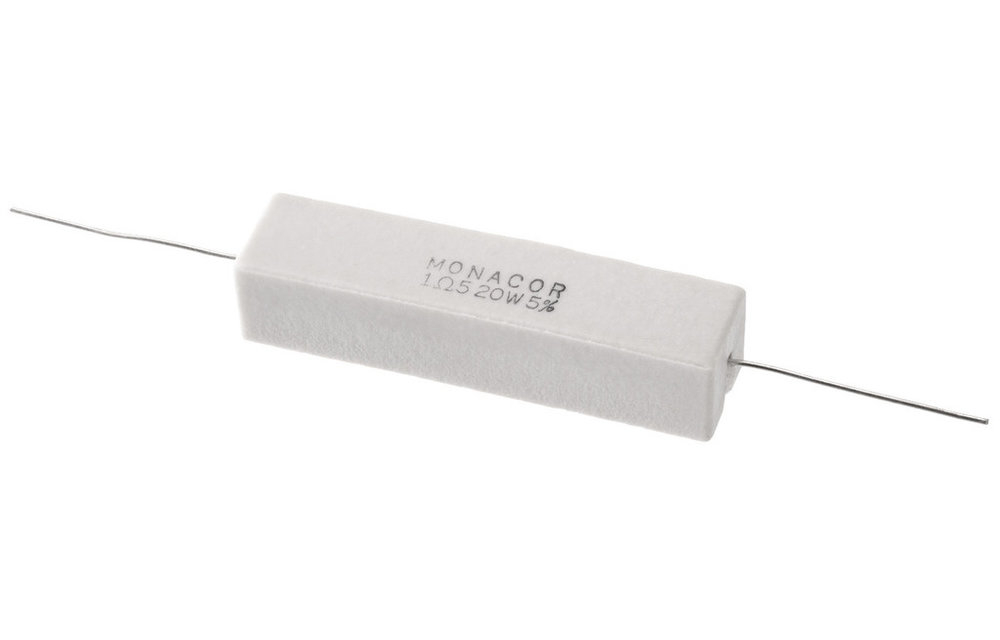 MONACOR LSR-15/20 1,5 Ω 20 W 5% HIGH-POWER CEMENT RESISTOR