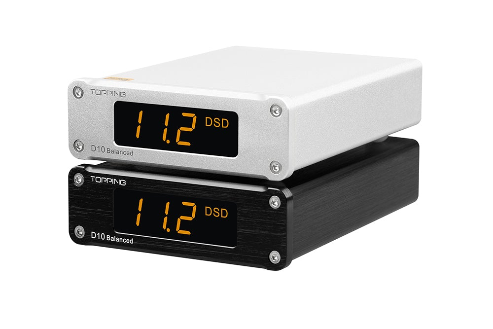 TOPPING D10 BALANCED USB DAC ES9038Q2M XMOS XU208 32bit 384kHz DSD256