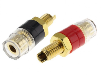 BUKSNA, TERMINAL KONEKTOR ZA ZVUČNIKE, BANANA UTIČNICA  GOLD PLATED BINDING POSTS 7MM (PAR)