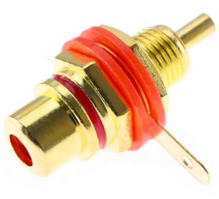 RCA PLUG GOLD PLATED 5.0mm (RED) CC-222R