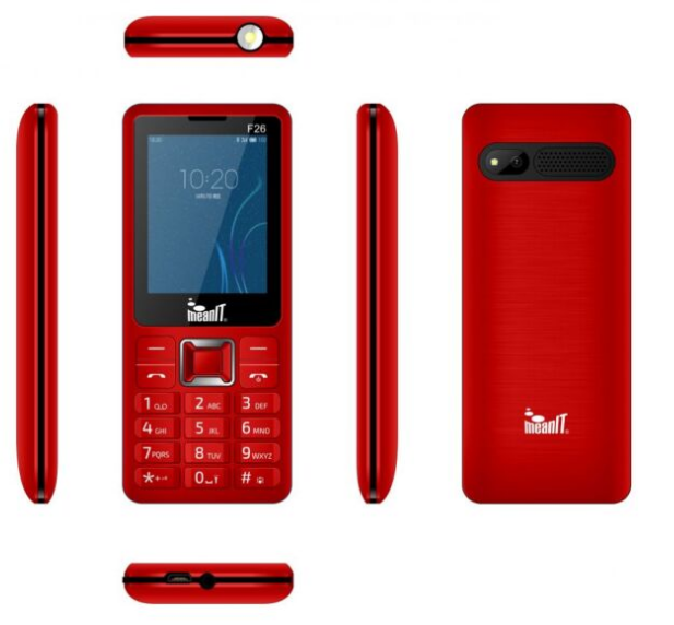 MEANIT F26 DUAL SIM MOBILNI TELEFON NA TIPKE CRVENI