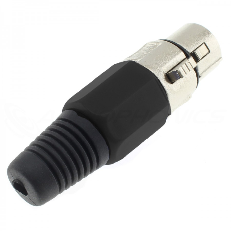 DYNAVOX 3 WAY FEMALE XLR CONNECTOR 8MM BLACK