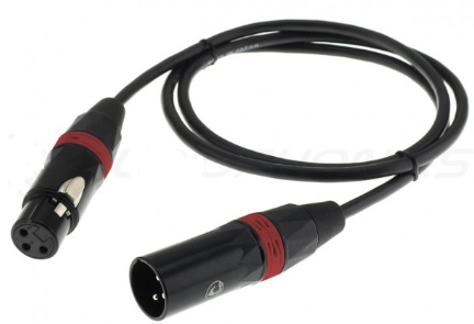 INTERCONNECT CABLE FEMALE XLR - MALE XLR 1M CANARE L-2E5AT RED (1M)