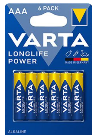 VARTA LONGLIFE POWER ALKALNA BATERIJA 6 X LR03 (AAA) 1,5 V MIGNON BLISTER