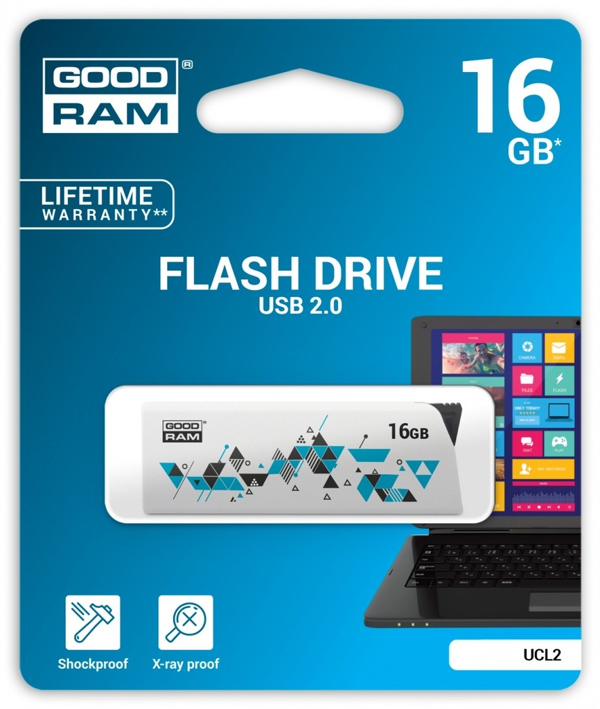 GOODRAM CLICK 16GB USB2.0 WHITE