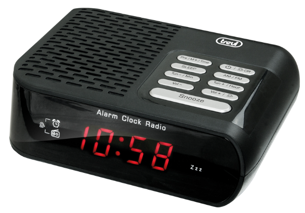 TREVI RC 827 D DIGITALNA BUDILICA BLACK