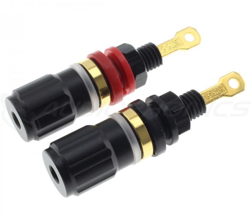 EIZZ EZ-301 BUKSNA, TERMINAL KONEKTOR ZA ZVUČNIKE, BANANA UTIČNICA  GOLD PLATED OFC COPPER BINDING POSTS O16MM X 61MM (PAR)