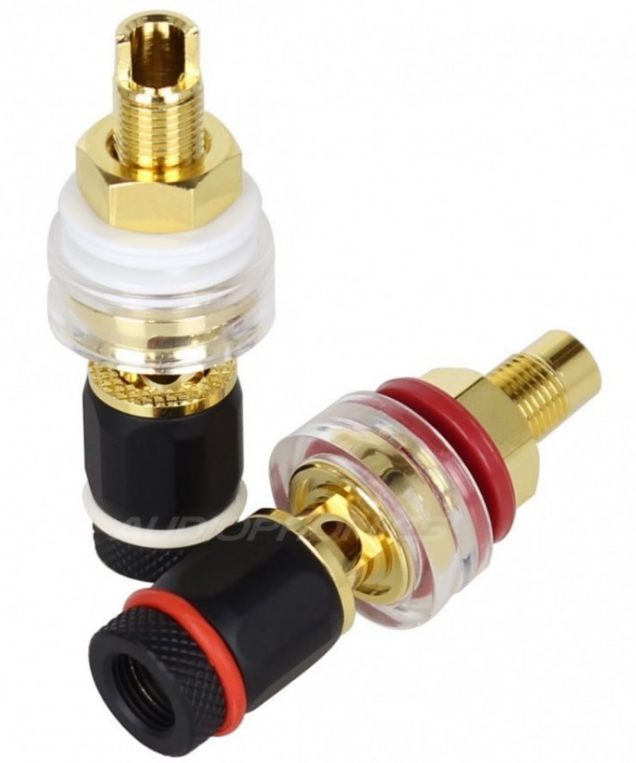 ELECAUDIO BP-209 24K BUKSNA, TERMINAL KONEKTOR ZA ZVUČNIKE, BANANA UTIČNICA  GOLD PLATED BINDING POST O19MM (PAR)