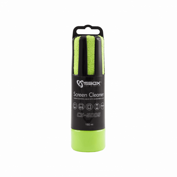 SBOX SREDSTVO ZA ČIŠĆENJE EKRANA S MIKROFIBER KRPICOM CS-5005 ZELENO