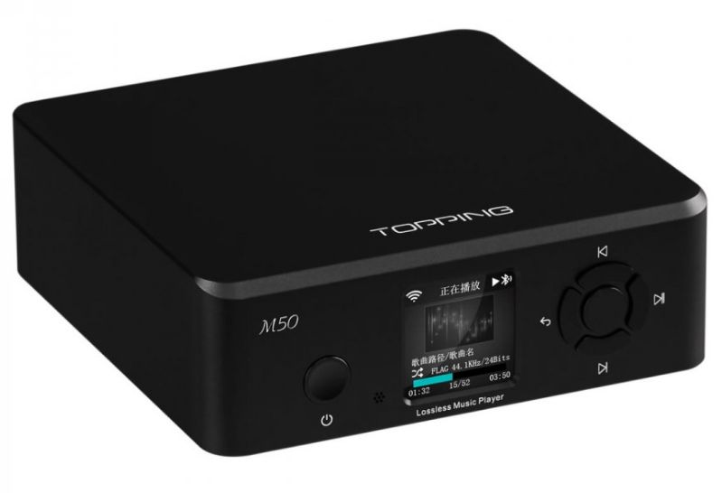 TOPPING M50 DIGITAL NETWORK PLAYER / FILE READER BLUETOOTH WIFI DLNA AIRPLAY 24BIT 384KHZ DSD256 BLACK