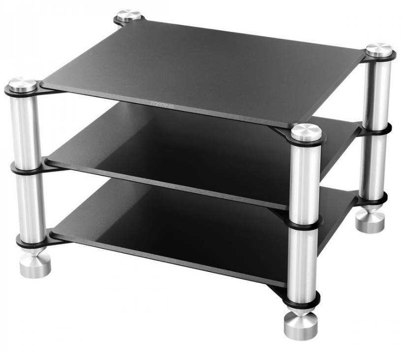 TOPPING SR2 HIFI RACK 3 LEVELS ALUMINUM 289 X 238 X 188MM BLACK / SILVER