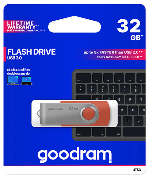 GOODRAM UTS3-0320R0R11 32GB USB3.0 RED