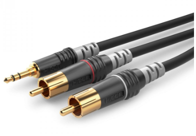 3.5mm TO RCA CABLE, SOMMERCABLE HBA-3SC2 Stereo Male RCA to Stereo Male Jack 3.5mm 1.5m