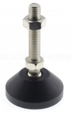 ARTICULATED RUBBER FEET M10X50MM BLACK (SET X4)