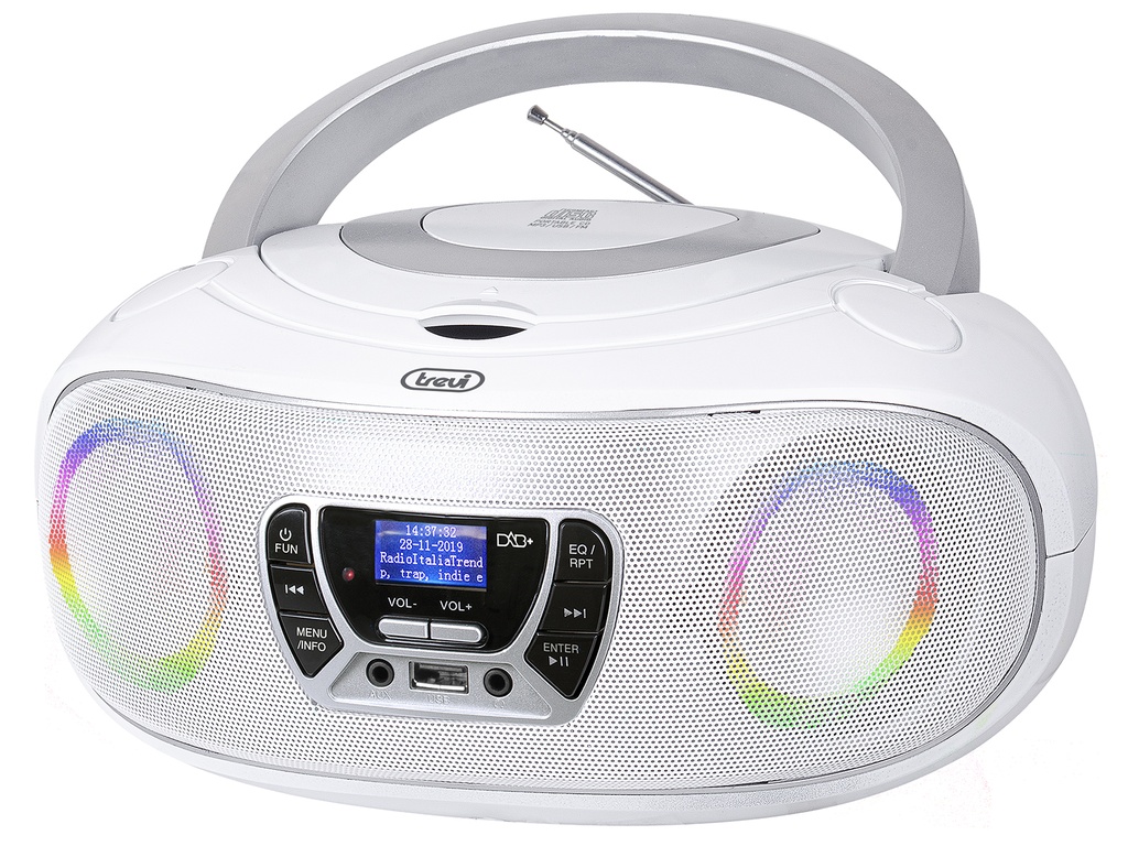 TREVI PRIJENOSNI STEREO BOOMBOX CD DAB DAB + USB AUX-IN CMP 583 DAB BIJELI