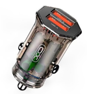 XO CLEAR CAR CHARGER CC49 2X USB 2,4A BROWN