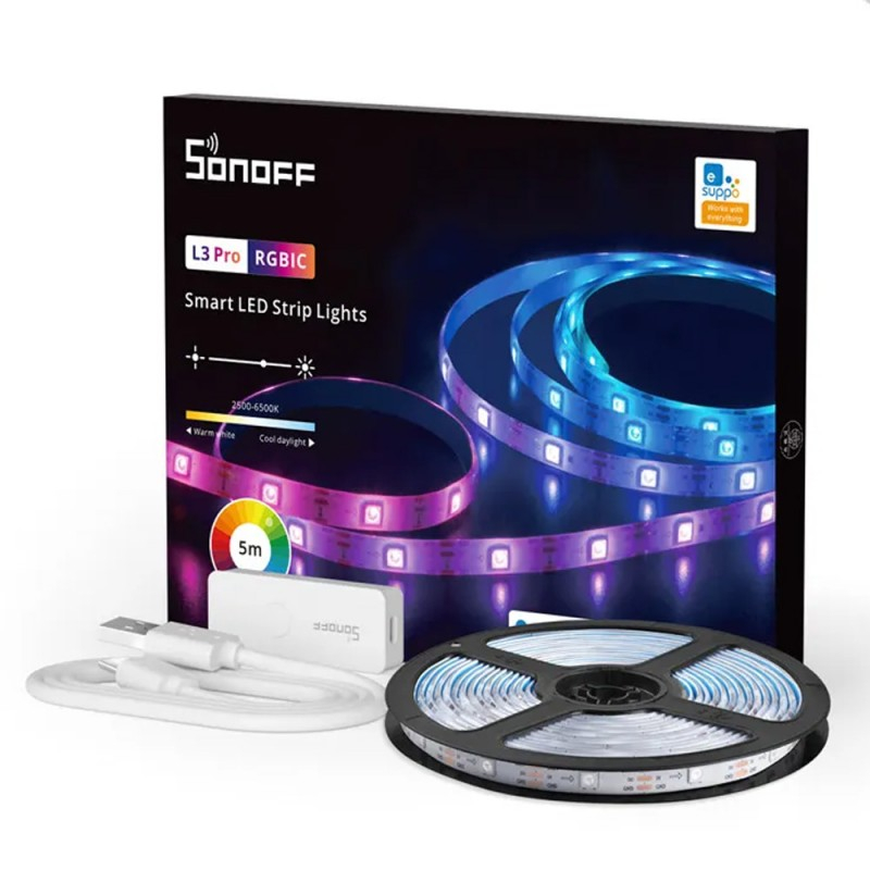 SONOFF SONOFF L3-5M PRO RGBIC, SMART WI-FI APP LED RGB TRAKA